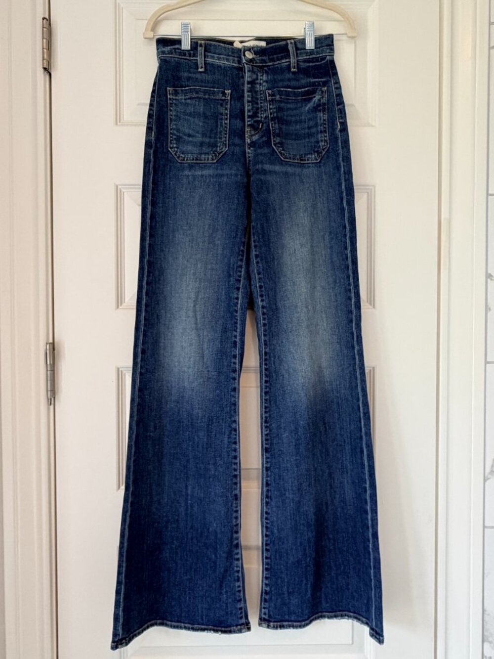 Nili Lotan Florence Flared Denim Jeans in Classic Wash, Size 26, Like New - Picture 6 of 9